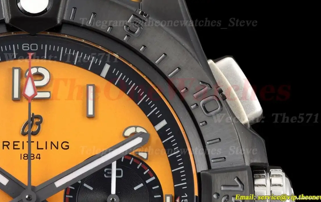 44mm Cal.01 BLSF NY B01 Dial DLC Mission Yellow Chrono Avenger Night 0518